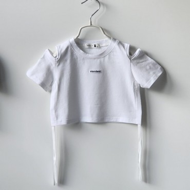 옆주름반크롭티(스판)