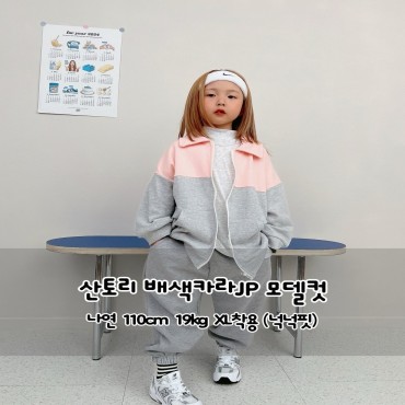 산토리배색카라점퍼