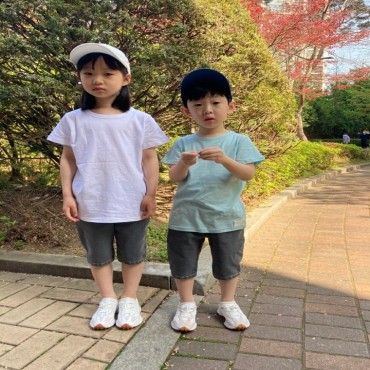 하트컬러반팔티