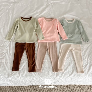 피치웜스윗배색실내복